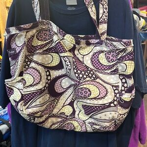 Thirty-One Purple and Cream Stylish Tote